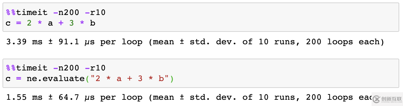 python numexpr怎么使用