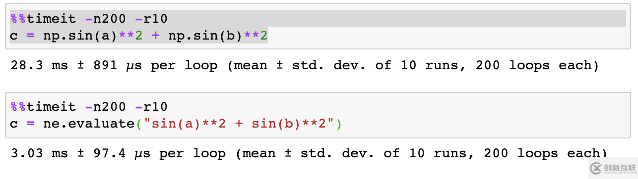 python numexpr怎么使用