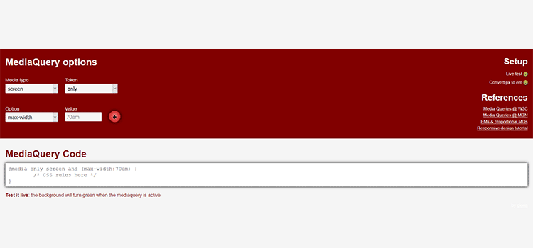 CSS3的平均查詢(xún)生成器